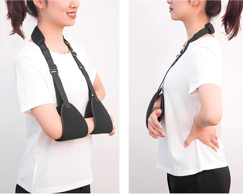 woobles Arm Suuport Sling, Shoulder Abduction Sling Immobilizer Arm Pillow for Injury Support Rotator Cuff Sublexion Surgery Dislocated Broken Arm(black) - Image 4